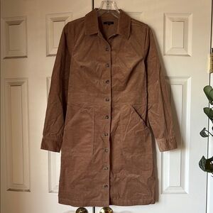 NWOT Corduroy Button-Front shirt dress